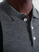 Bugatchi Sweater Polo Made in Italy | Zinc