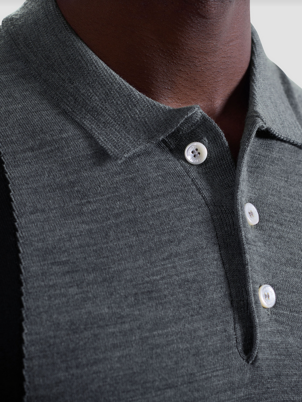 Bugatchi Sweater Polo Made in Italy | Zinc