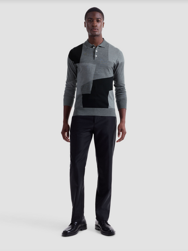 Bugatchi Sweater Polo Made in Italy | Zinc