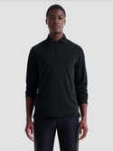 Bugatchi Ottoman Zip Polo | Black