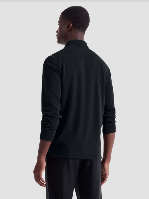 Bugatchi Ottoman Zip Polo | Black