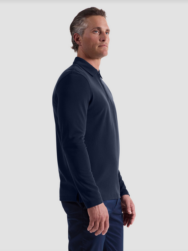 Bugatchi Ottoman Zip Polo | Navy