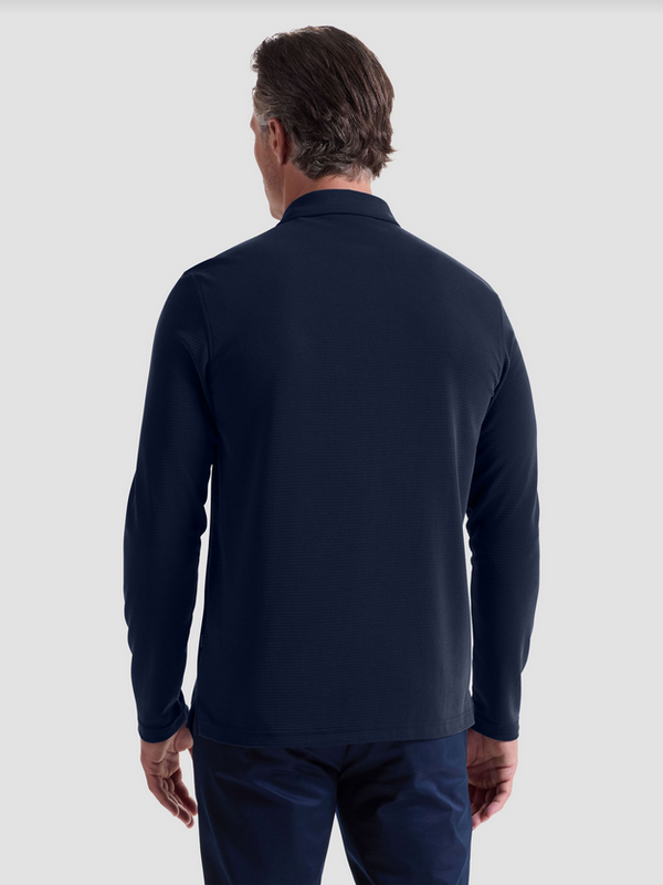 Bugatchi Ottoman Zip Polo | Navy