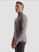 Bugatchi Ottoman Zip Polo | Walnut
