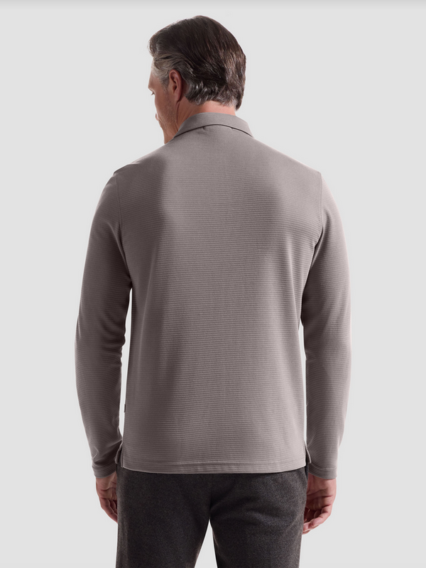 Bugatchi Ottoman Zip Polo | Walnut