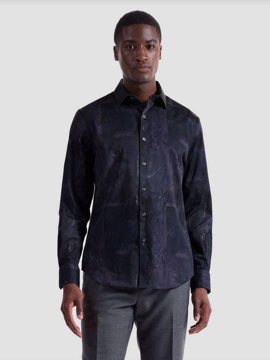 Bugatchi Chemise Julian Shaped Fit | Aubergine