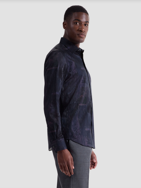 Bugatchi Shirt Julian Shaped Fit | Eggplant