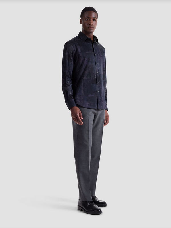 Bugatchi Shirt Julian Shaped Fit | Eggplant