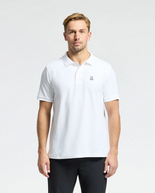 Psycho Bunny Classic Pique Polo | Blanc