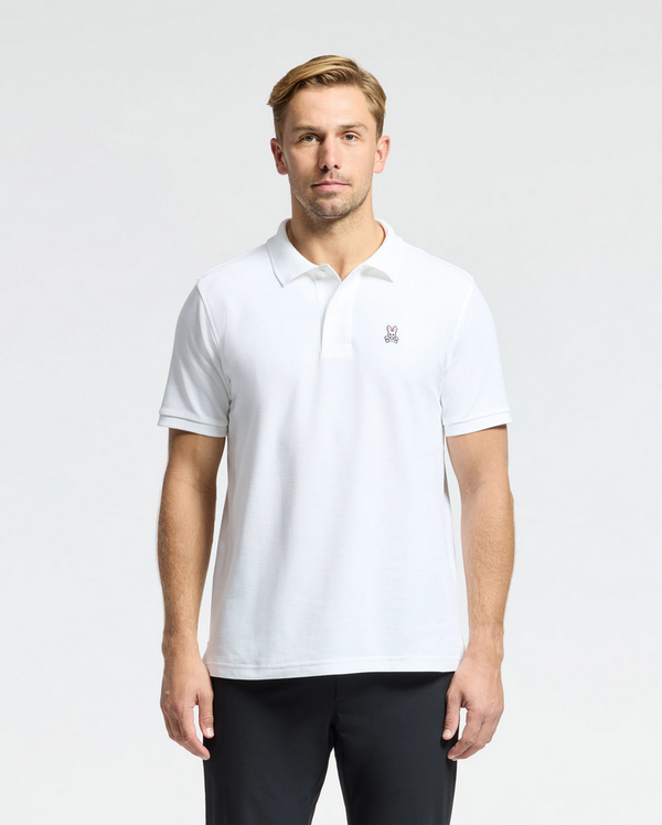 Psycho Bunny Classic Pique Polo | White