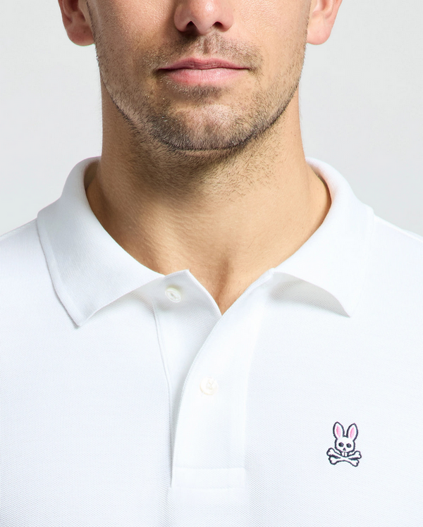 Psycho Bunny Classic Pique Polo | White