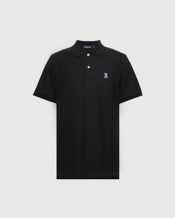 Psycho Bunny Classic Pique Polo | Black