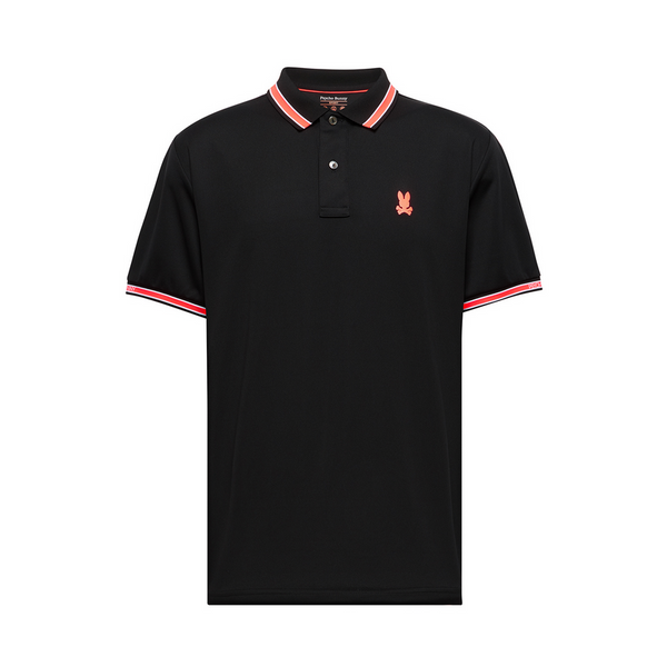 Psycho Bunny Forrest Sport Pique Polo | Black
