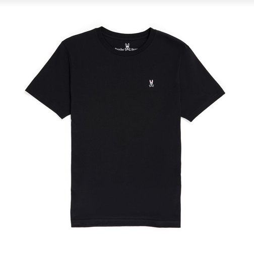 Psycho Bunny Mens Classic Crew Neck Tee | Black