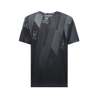 Psycho Bunny Fletcher Print Performance T-Shirt | Black