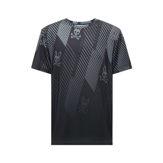 Psycho Bunny Men's Fletcher Print Performance T-Shirt | Black
