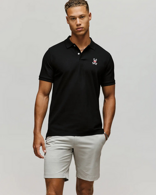 Psycho Bunny Mischief Bunny Pique Polo | Black