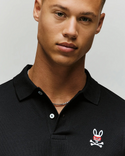 Psycho Bunny Mischief Bunny Pique Polo | Black