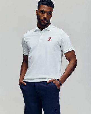 Psycho Bunny Mischief Bunny Pique Polo | White
