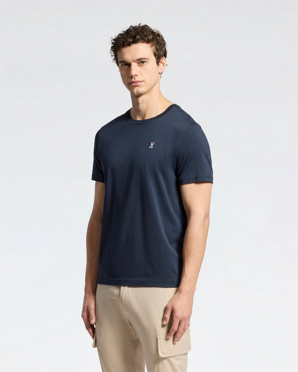 Psycho Bunny Mens Classic Crew Neck Tee | Navy
