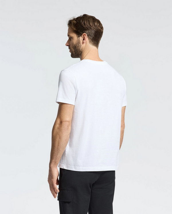 Psycho Bunny Mens Classic Crew Neck Tee | White