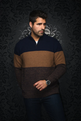 Au Noir Sweater in Wool Merino | DALVIK, Tobacco