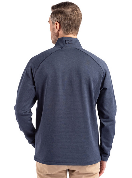 Cutter & Buck Peshastin Fleece Recycled Mens Half Zip Pullover | Navy Heather