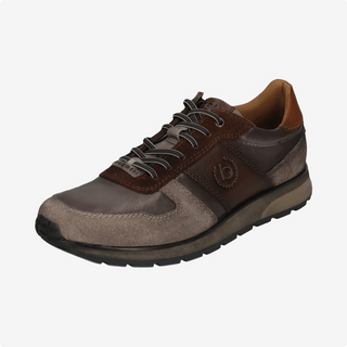 Bugatti Leather Sneaker | Dark Grey/Brown