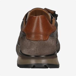 Bugatti Leather Sneaker | Dark Grey/Brown