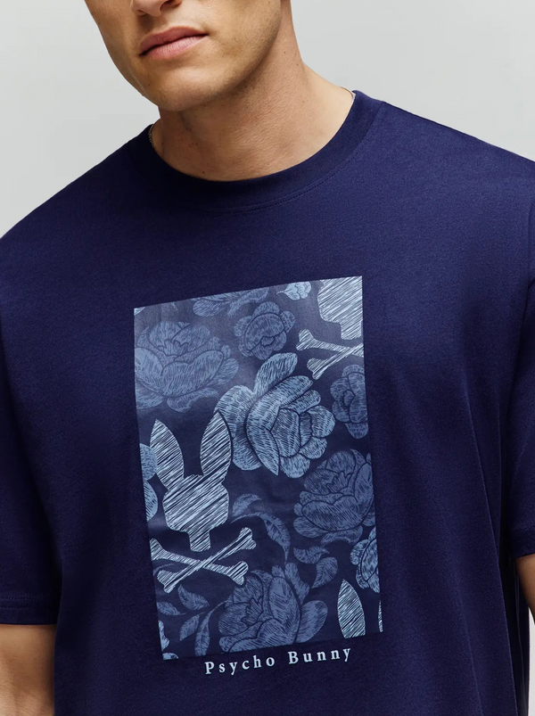 Psycho Bunny Rowen Oversized Tee | Evening Blue