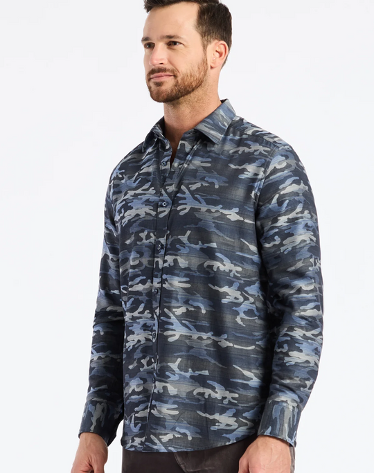 Robert Graham HARRINGTON Long Sleeve Shirt | Navy