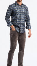 Robert Graham HARRINGTON Long Sleeve Shirt | Navy