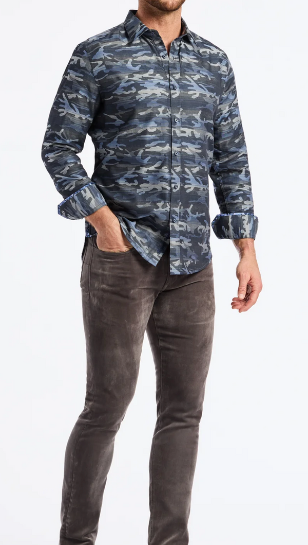 Robert Graham HARRINGTON Long Sleeve Shirt | Navy
