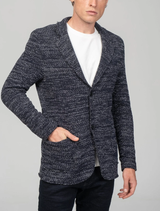 Ron Tomson Modern Cotton Jackets | Navy White
