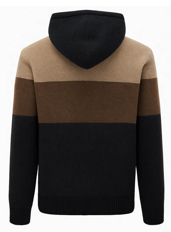 Point Zero  MARK Full-Zip Hooded Chenille Sweater | Navy