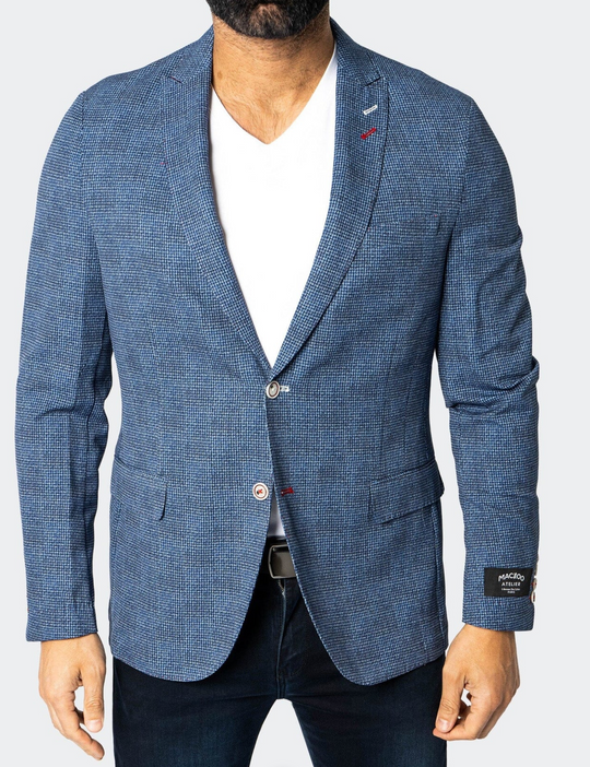 Maceoo Blazer Unconstructed Descartes Static Blue