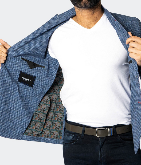 Maceoo Blazer Unconstructed Descartes Static Blue