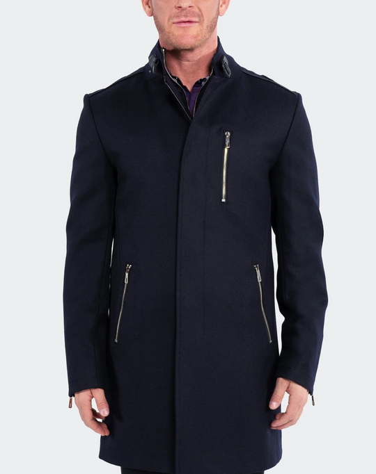 Maceoo Pea Coat Captain New Grey