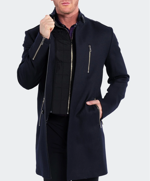 Maceoo Pea Coat Captain New Grey