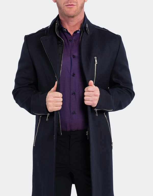 Maceoo Pea Coat Captain New Grey