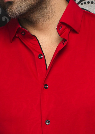 Au Noir Au Noir 360° Stretch Shirt Long Sleeve | DUNN, Red