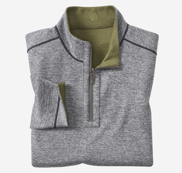 Johnston & Murphy XC4® Performance Reversible Quarter-Zip |  Olive/Navy