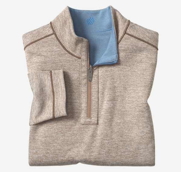 Johnston & Murphy XC4® Performance Reversible Quarter-Zip | Light Blue