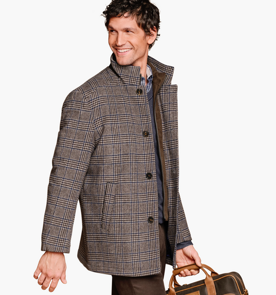 Johnston & Murphy Upton Car Coat | Brown