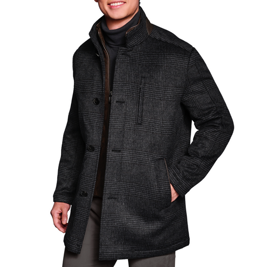 Johnston & Murphy Upton Car Coat | Charcoal
