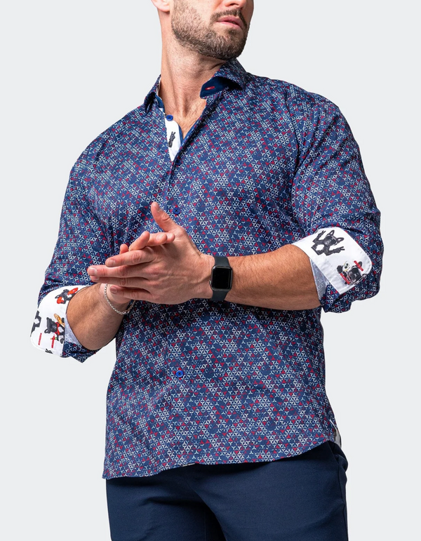 Maceoo Eins Mercedes Shirt Blue
