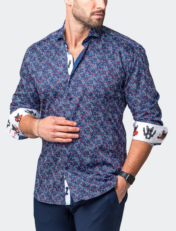 Maceoo Eins Mercedes Shirt Blue