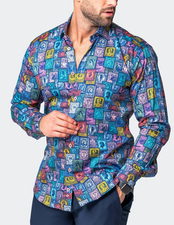 Maceoo Fibonacci Stamp Shirt Multi