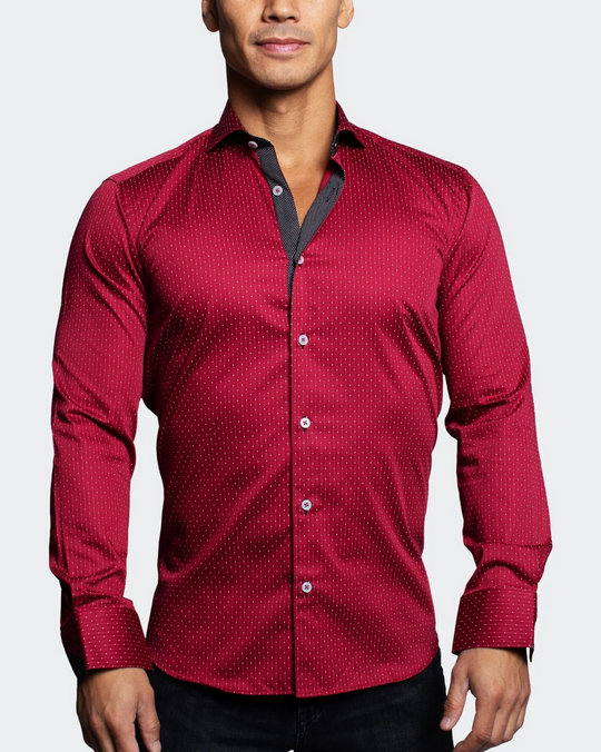 Maceoo - Chemise à pois - Rouge