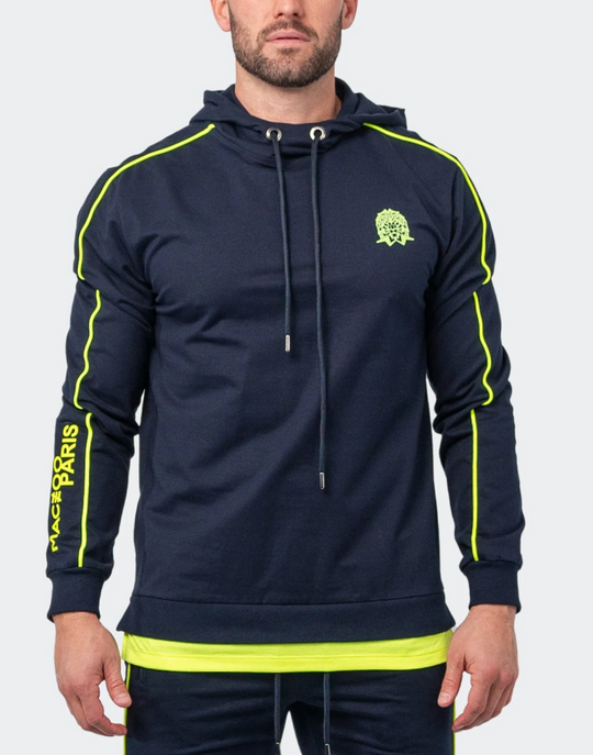 Maceoo Current Hoodie Blue